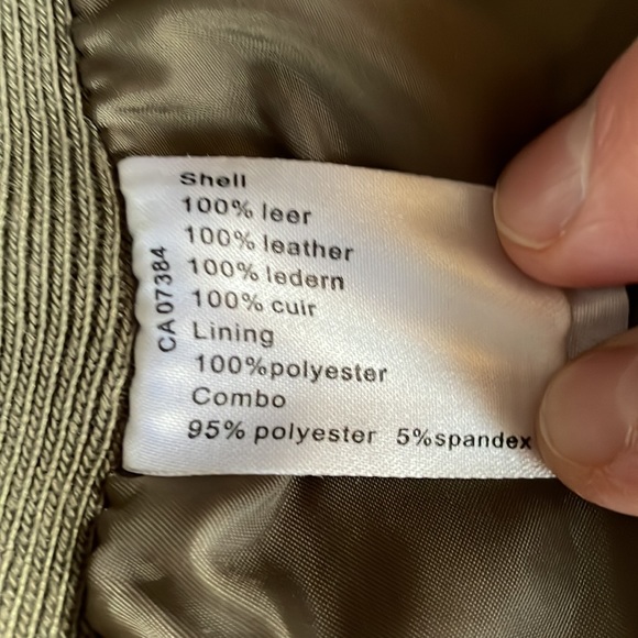 Sandwich taupe leather jacket Size 38 - Picture 4 of 5